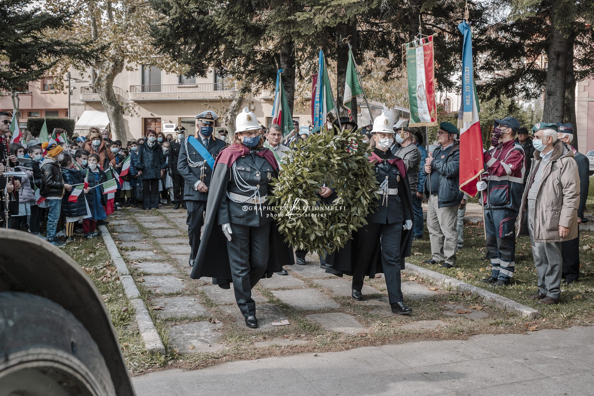 Melfi Festa dell'unità Nazionale e delle Forze Armate 4 Novembre 2021 monumento ai caduti villa comunale